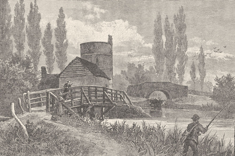 OXFORDSHIRE. Inglesham round house 1901 old antique vintage print picture